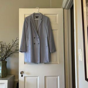 Ann Taylor Pale Blue Fuzzy Knee Length Coat